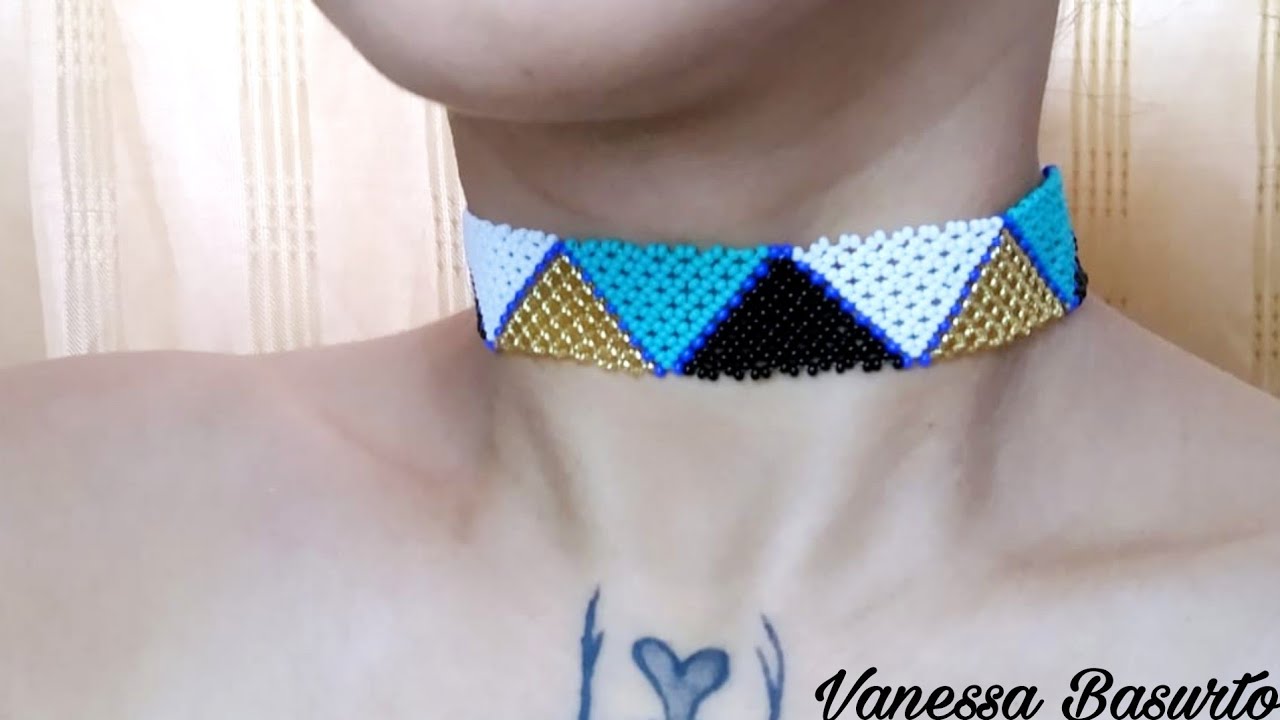 GARGANTILLA DE CHAQUIRAS/MOSTACILLAS MULTICOLOR (FACIL DE REALIZAR) #Tutorial