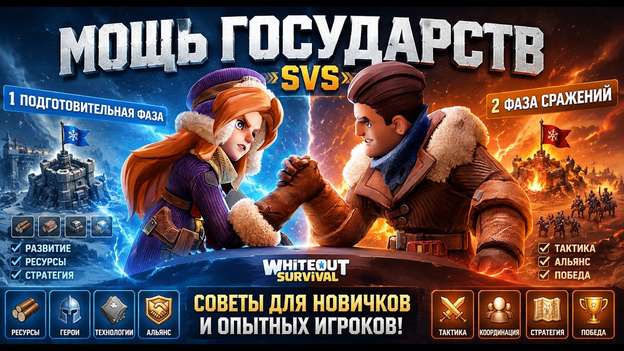 ЧТО ТАКОЕ SVS? Мощь Государств. Обзор и советы - Whiteout Survival.