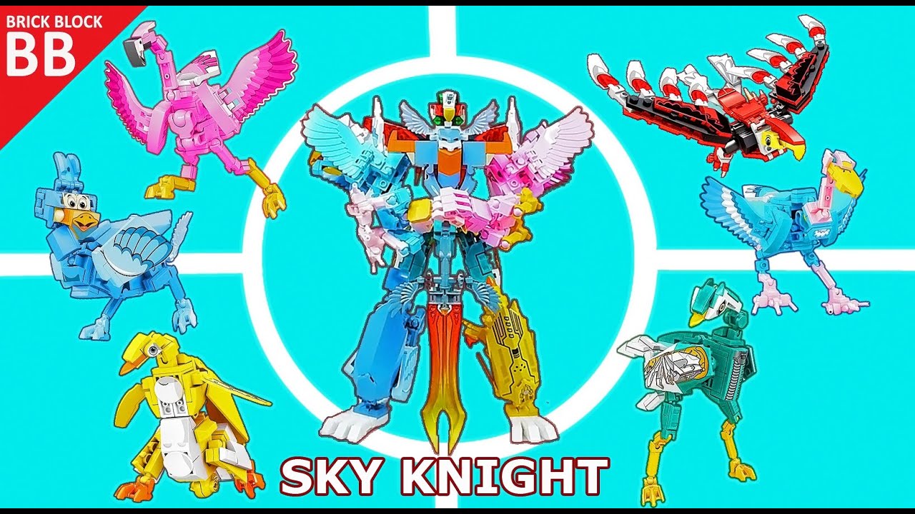 Сборка : SKY KNIGHT (FINAL) ⚡️ Speed Build Sembo Block 103324 6in1 Lego Transformers combiner 2023
