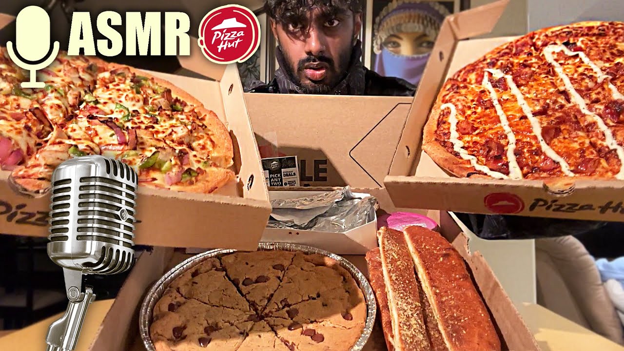 ASMR EATING PIZZA HUT 2026 - Chicken Pizza, Buffalo Chicken, Bacon Pizza | Eating Pizza Mukbang