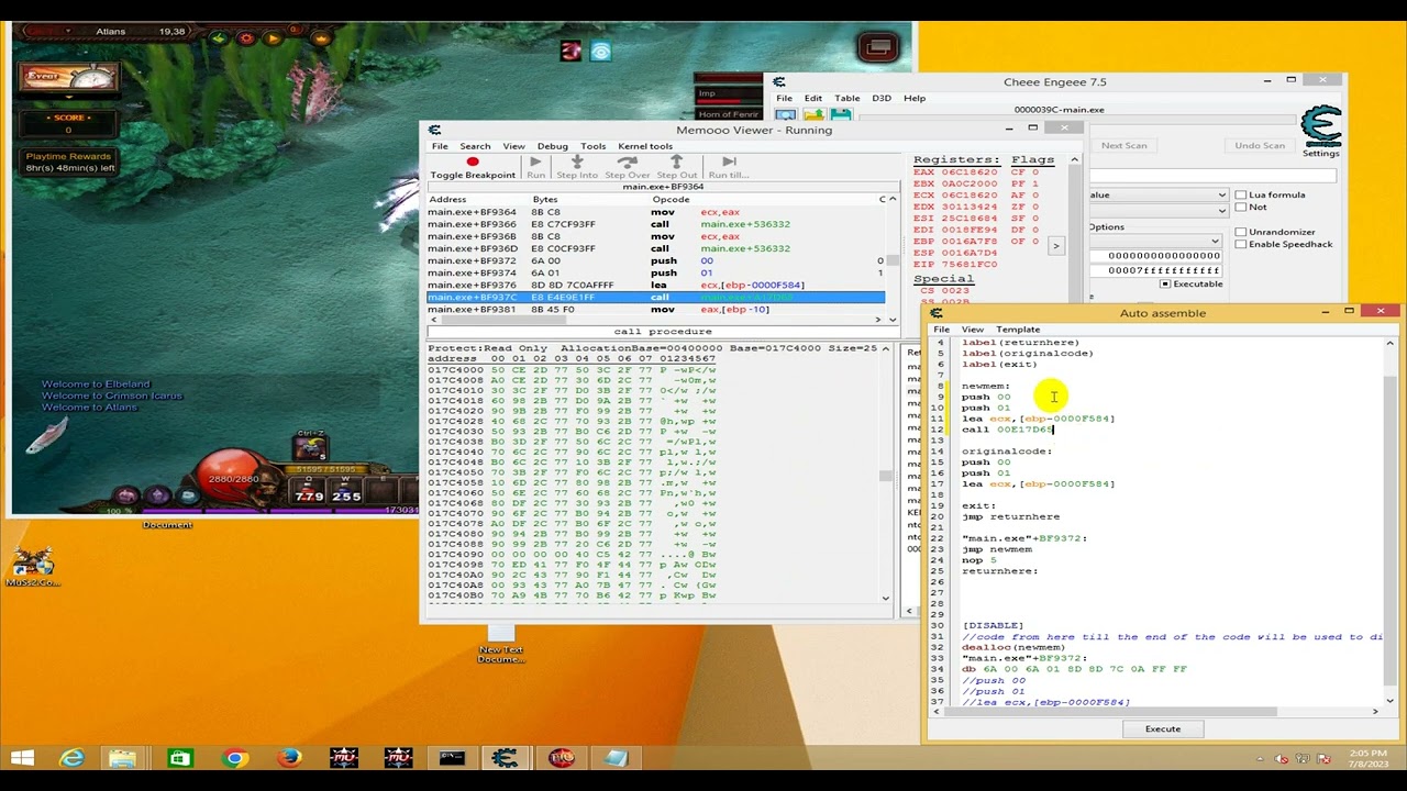 Tutorial Cheat Engine - Hack xDame Mu Online - luminousmu.com - SS17