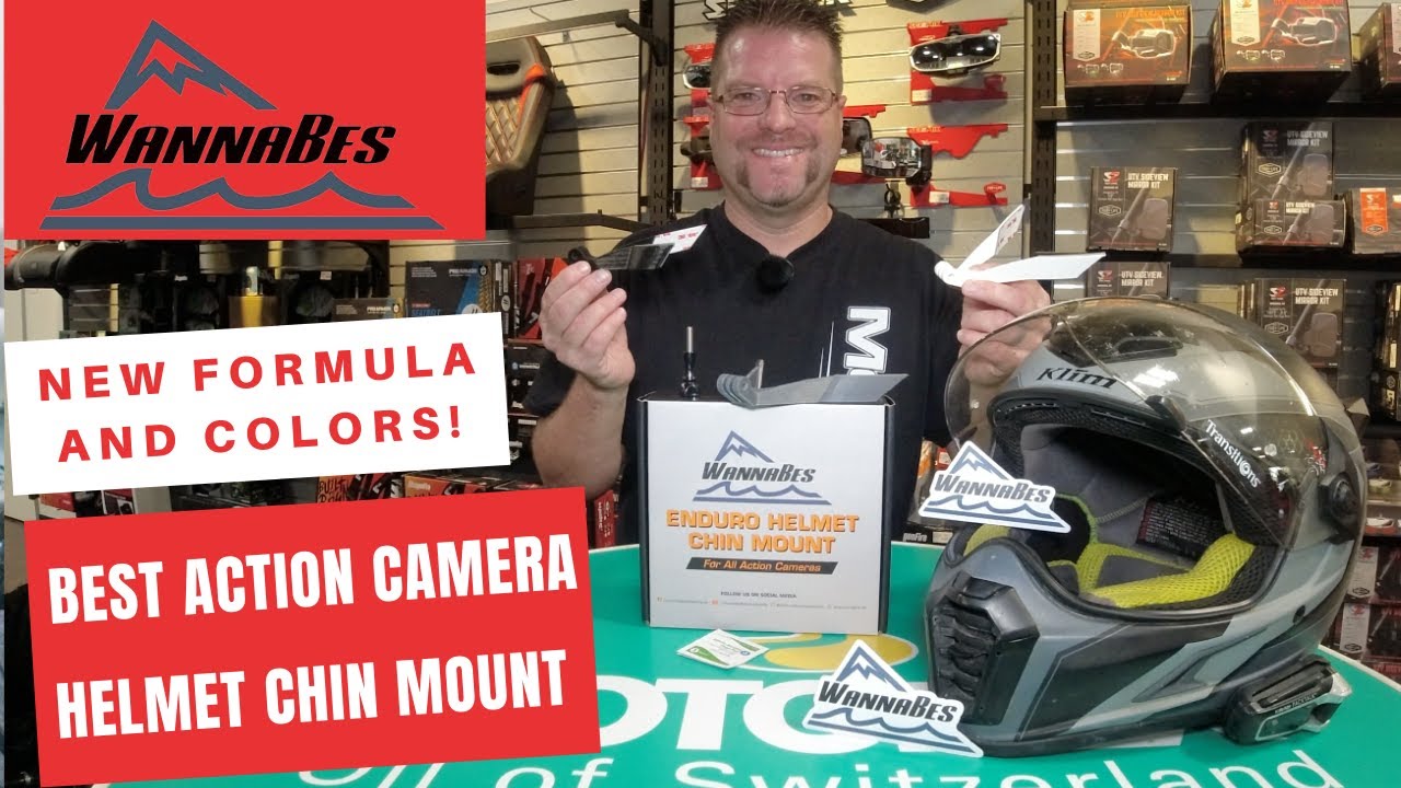 How to Mount a GoPro to Your Dirt Bike or ADV Helmet with WannaBes Helmet Action Camera Chin Mount