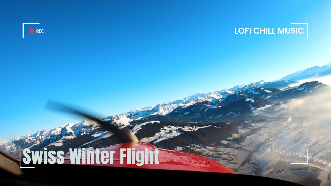 Winter Flight Over Snowy Switzerland | LoFi CHILL