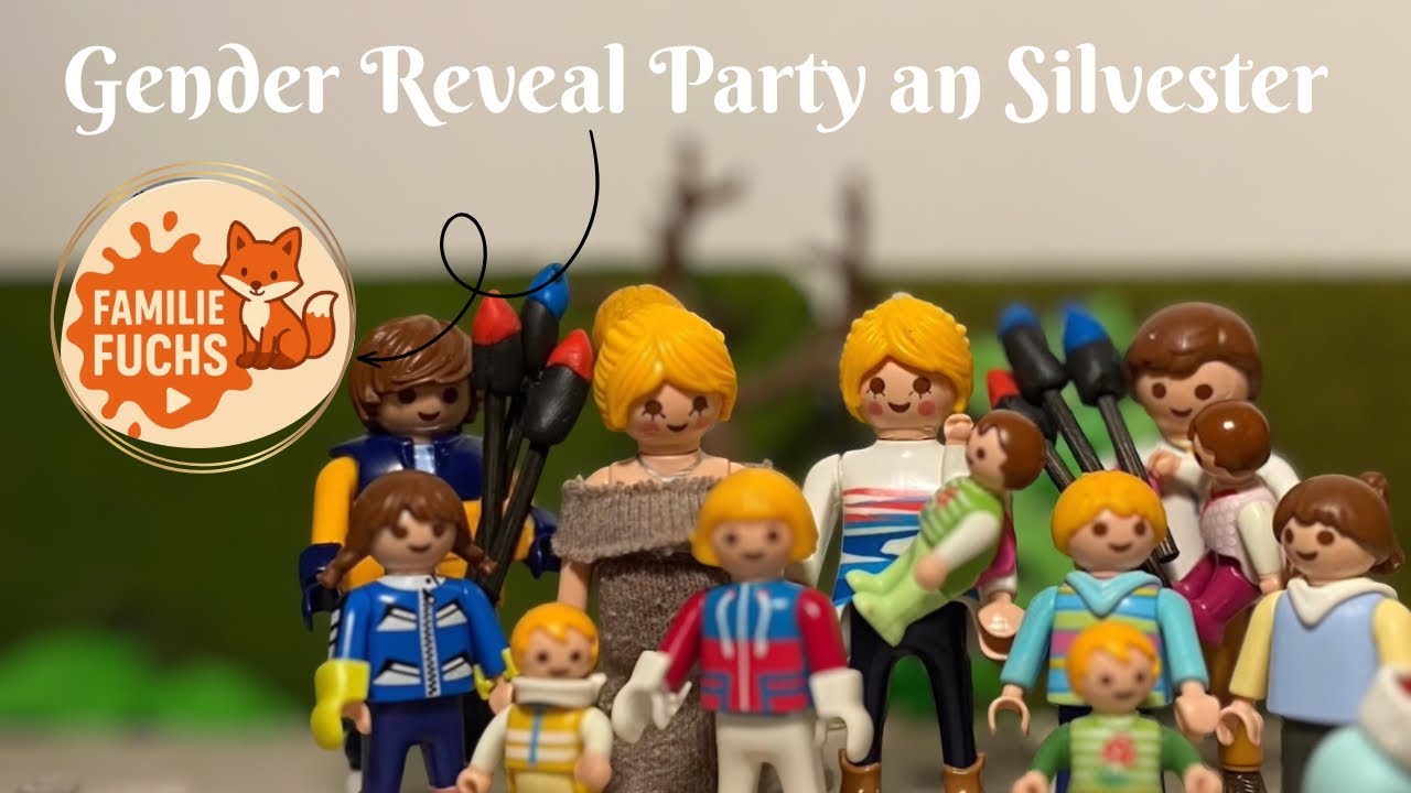 Silvester bei @FamilieFuchsNr.1 1 – Gender Reveal Party 🥳! // Playmobil Familie Bunt 🩵 