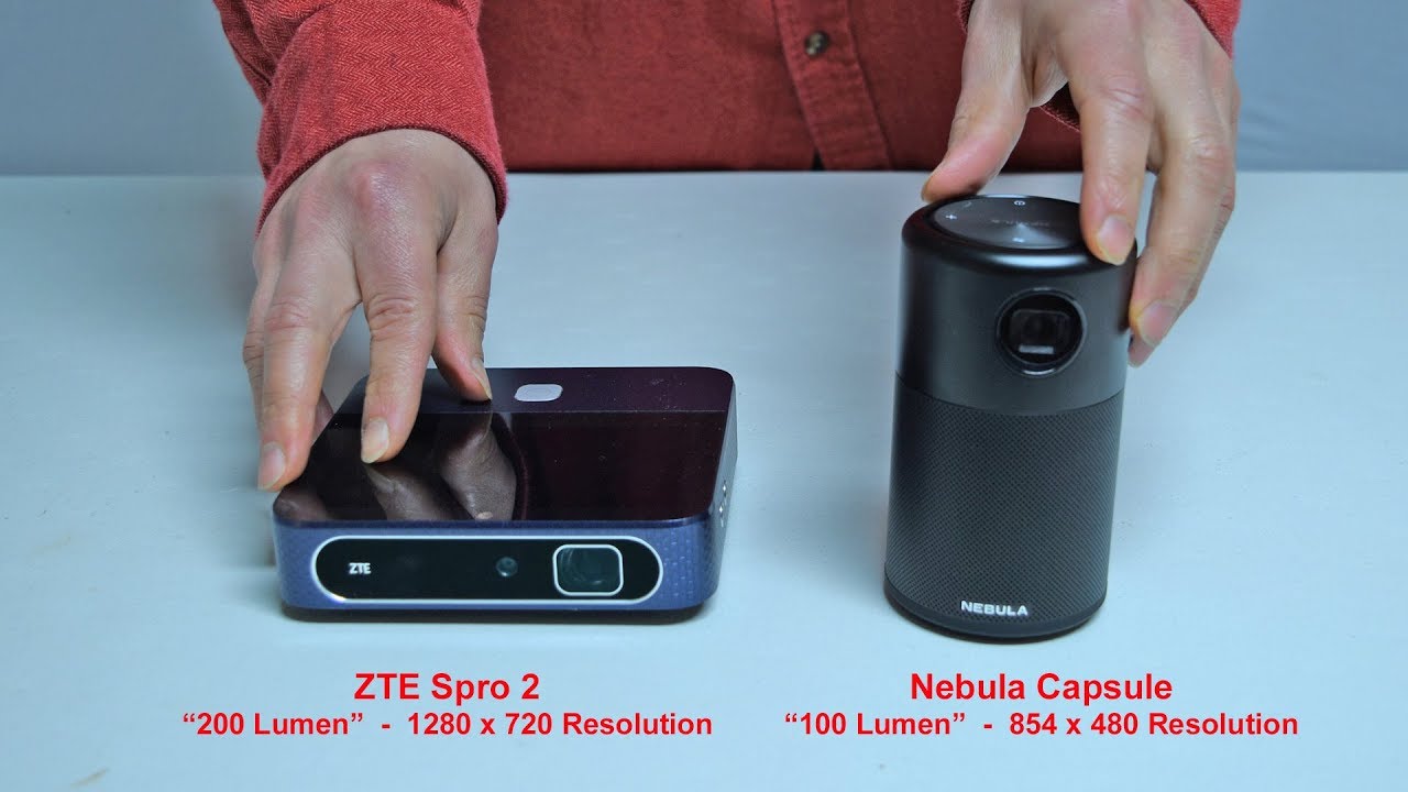 Projector Comparison: ZTE Spro 2 vs Nebula Capsule projector (Side by Side Review)
