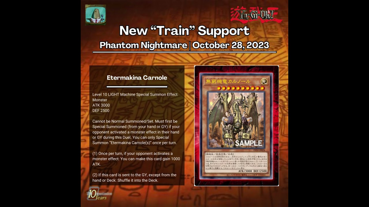New &ldquo;Train&rdquo; Support | Phantom Nightmare | October 28, 2023 #news #tcg #ocg #spoiler #machine #train