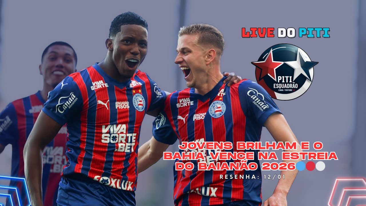 ⚽🔥 JOVENS BRILHAM E O BAHIA VENCE NA ESTREIA DO BAIANÃO 2026 💙🤍❤️ 📱