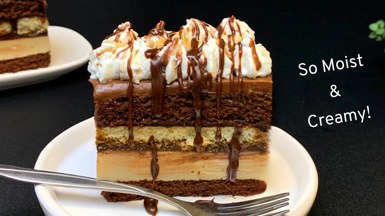 The Ultimate Chocolate Coffee Layer Cake! Easy Sheet Chiffon Cake Recipe!