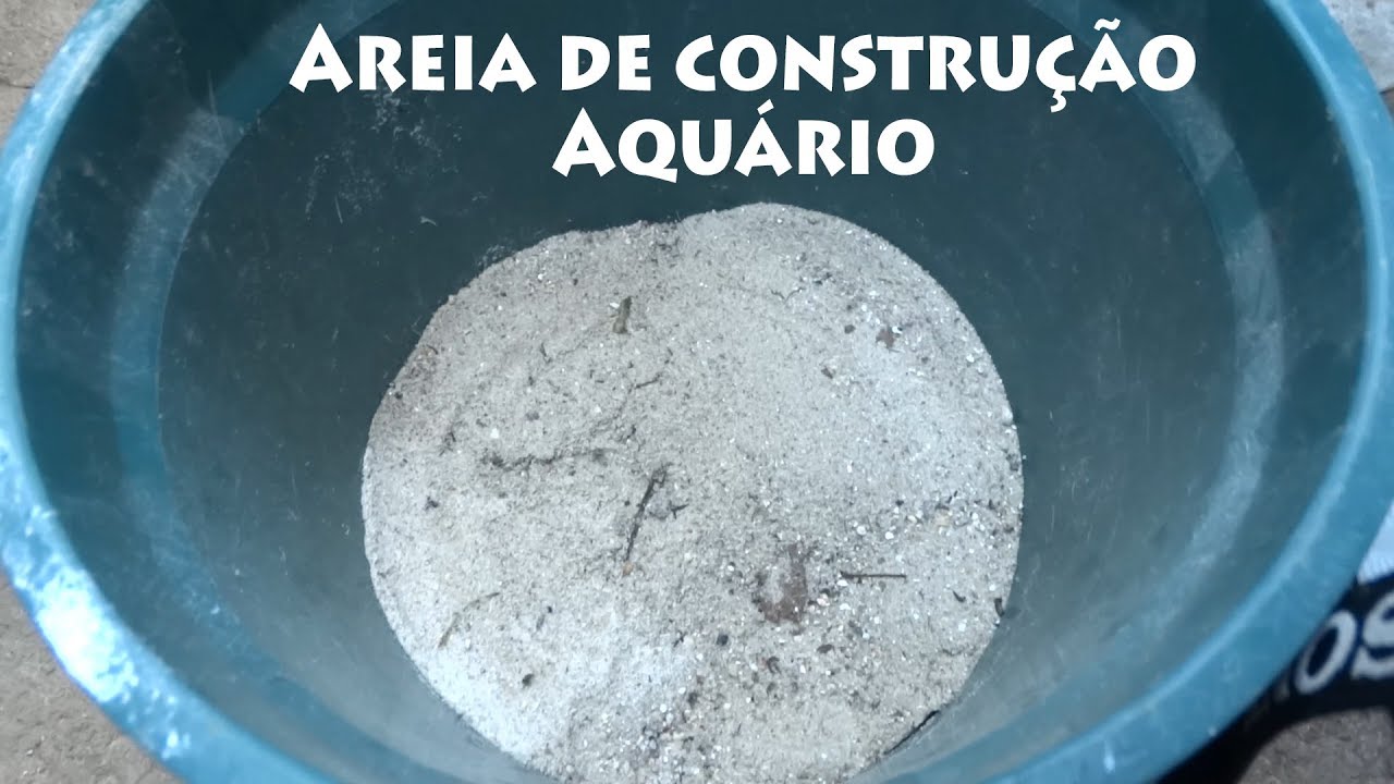 Como tratar areia de construção para uso em aquário