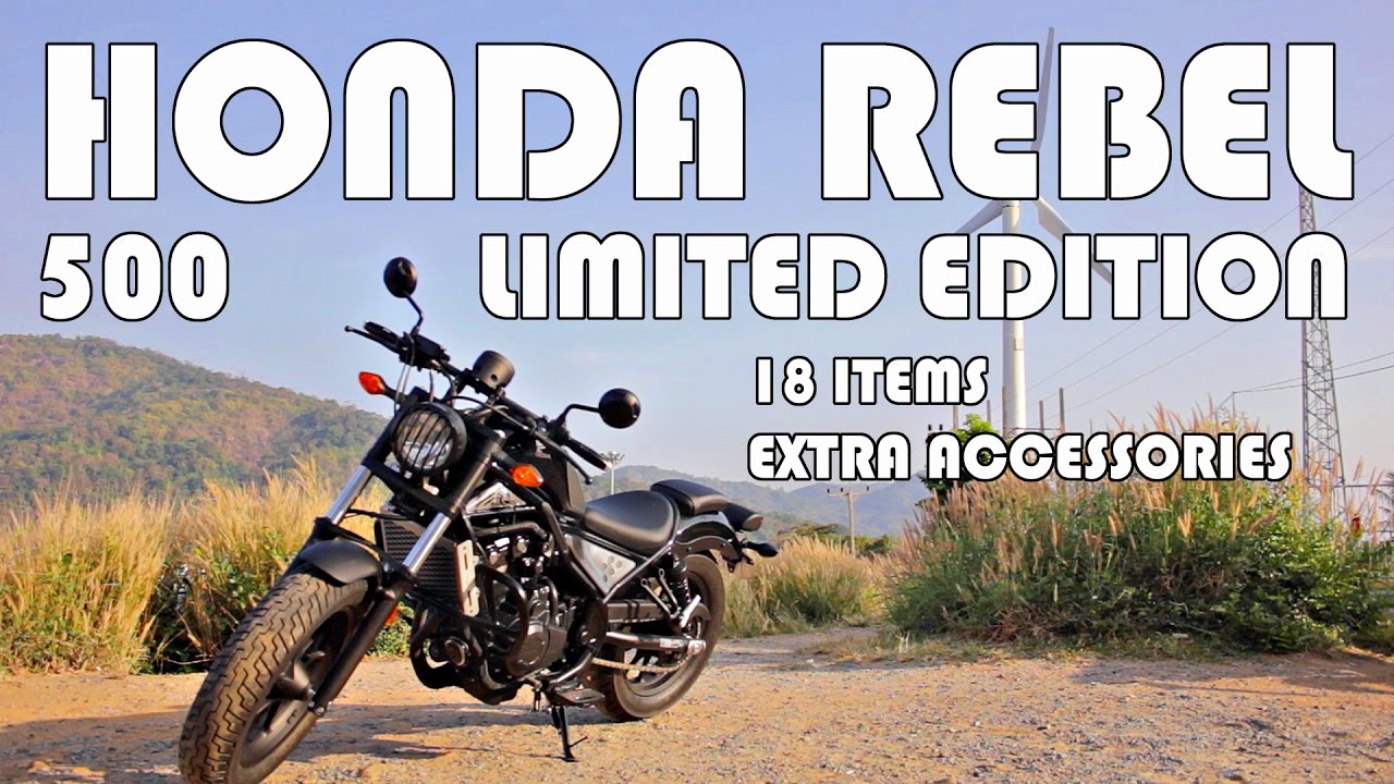 NEW HONDA REBEL 500 LIMITED EDITION - 18 ITEMS EXTRA ACCESSORIES
