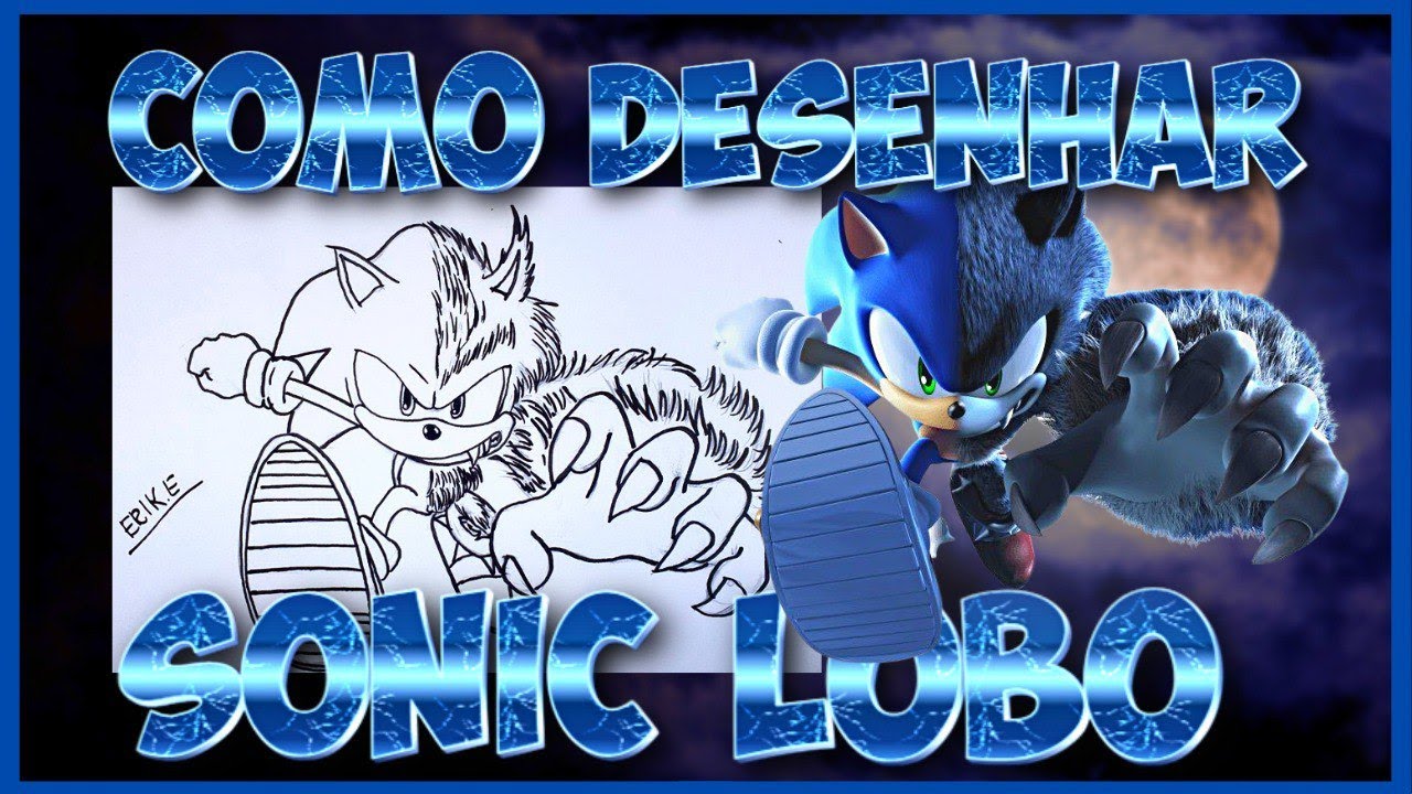 COMO DESENHAR O SONIC LOBO METADE SONIC/METADE LOBO - tutorial passo a passo/ DICAS  SUPER FACIL