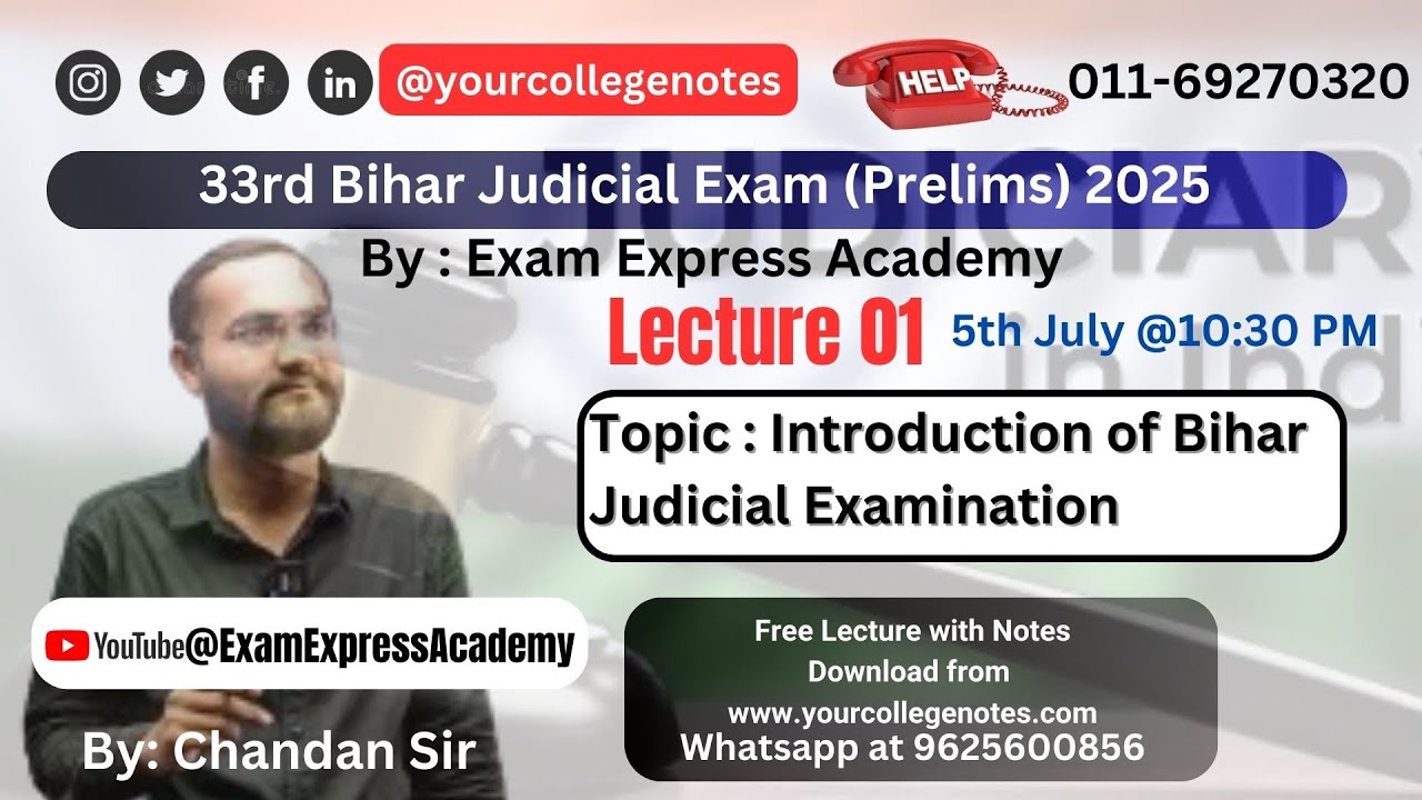 Bihar Judiciary Examination : Comprehensive Syllabus  Explained | Lecture 1 | Exam Express Academy