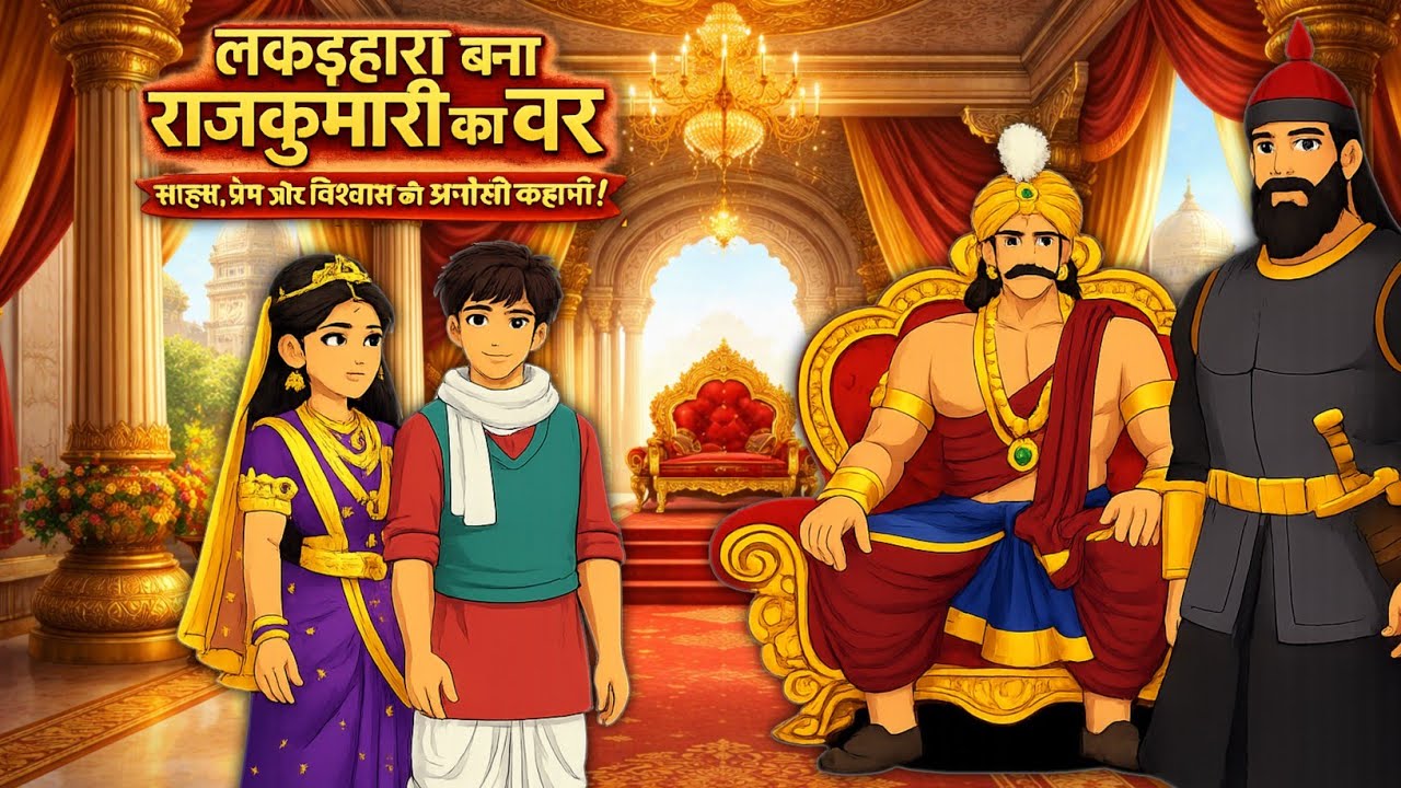 लकड़हारे की सादी राजकुमारी से | Hindi Kahaniyan | Moral Stories | Cartoon Video | Hindi Kahani |
