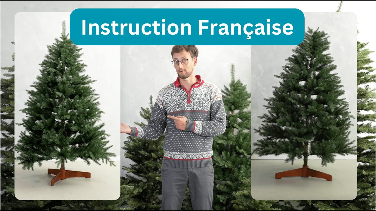 Guide de montage pour un sapin de Noël de 180 cm en 100 % moulage par injection de Pure Living