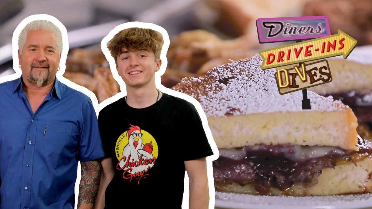 Guy Fieri and Ryder Eat a Monte Cristo in Idaho | Diners, Drive-Ins and Dives | Food Network