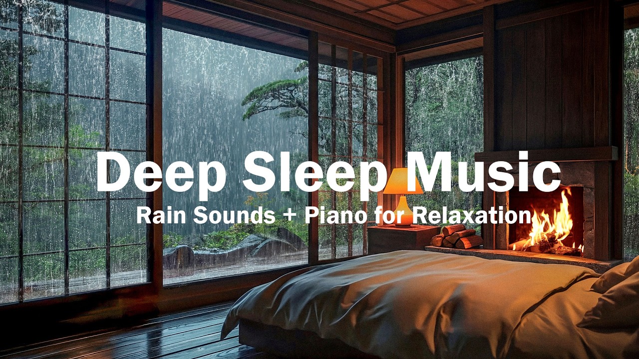 Get Over Stress to Sleep Instantly – Relaxing Piano Music & Rain Sounds for Stress Relief,Deep Sleep