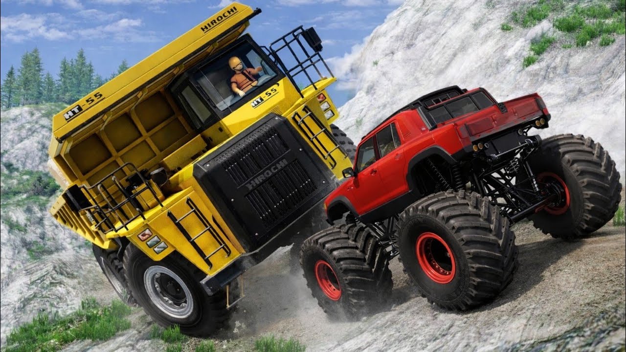 MONSTER CAR vs HUGE DUMP TRUCK 😨 | BeamNG Drive Realistic Crashes | #82