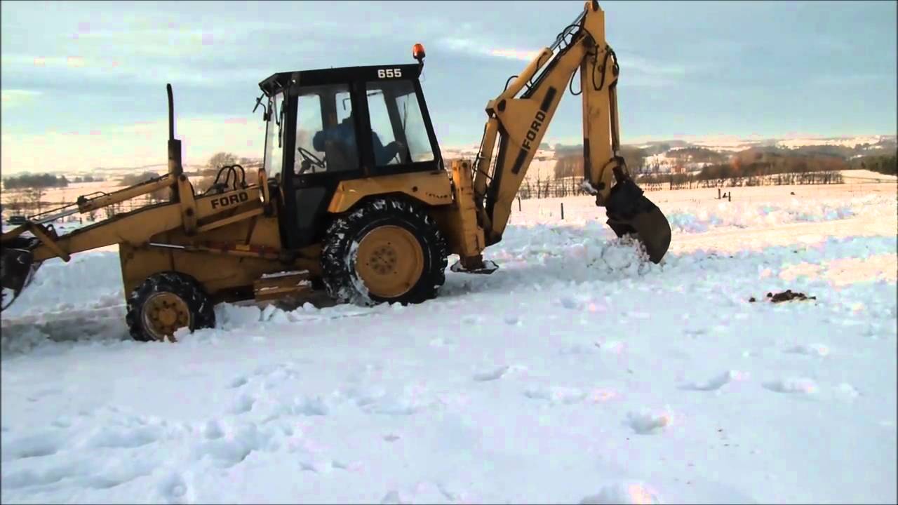 Stuck Ford 655 Backhoe