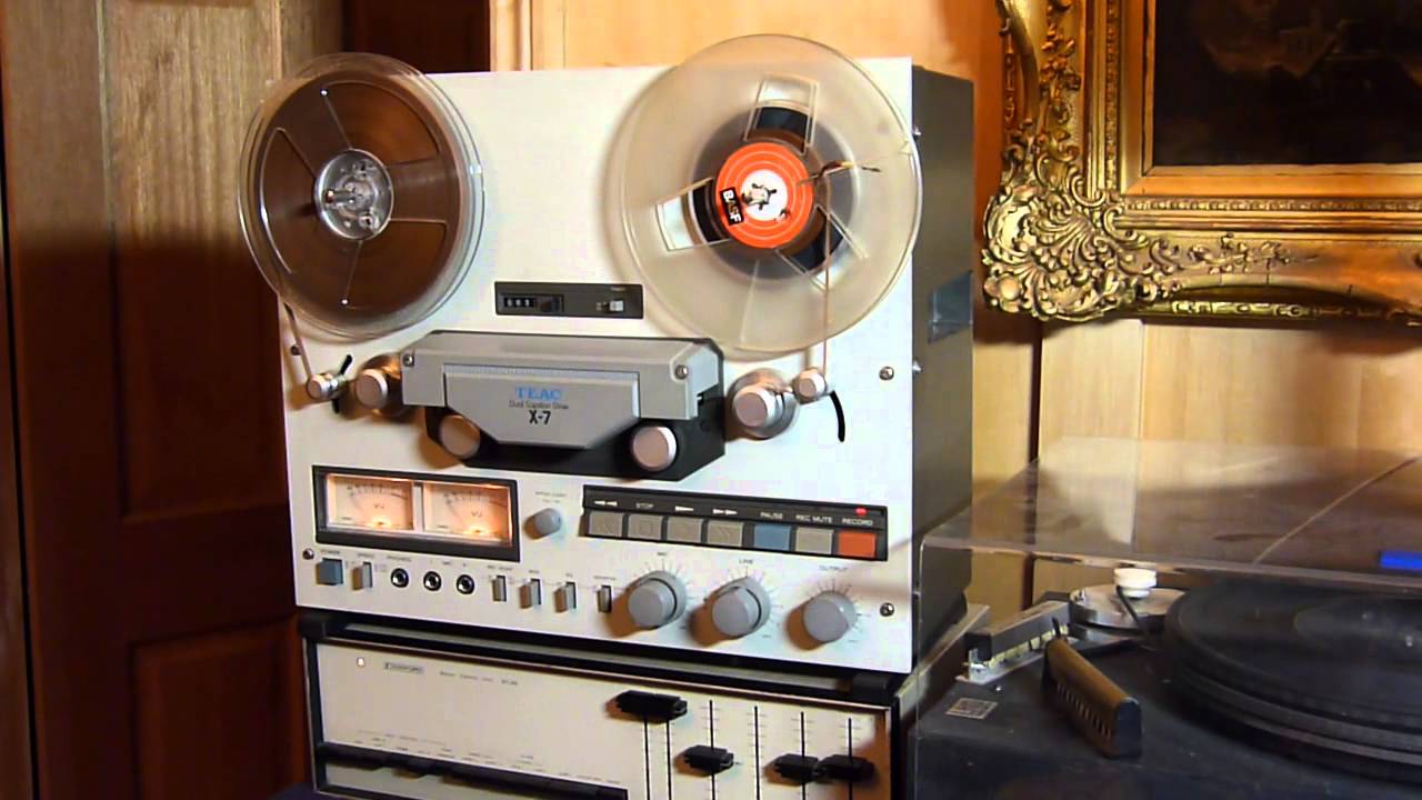 TEAC X-7 open reel deck in operation
