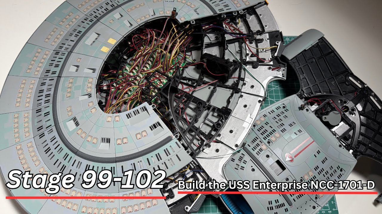 Build the U.S.S Enterprise D from DeAgostini - Pack 26 - Stage 99 - 102