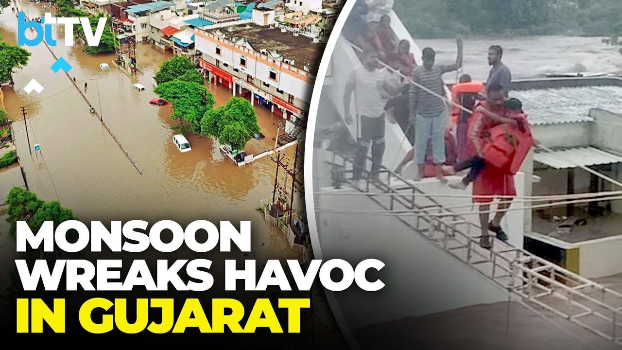 Gujarat Drowns: Monsoon Fury Paralyzes Cities, Forces Mass Evacuations