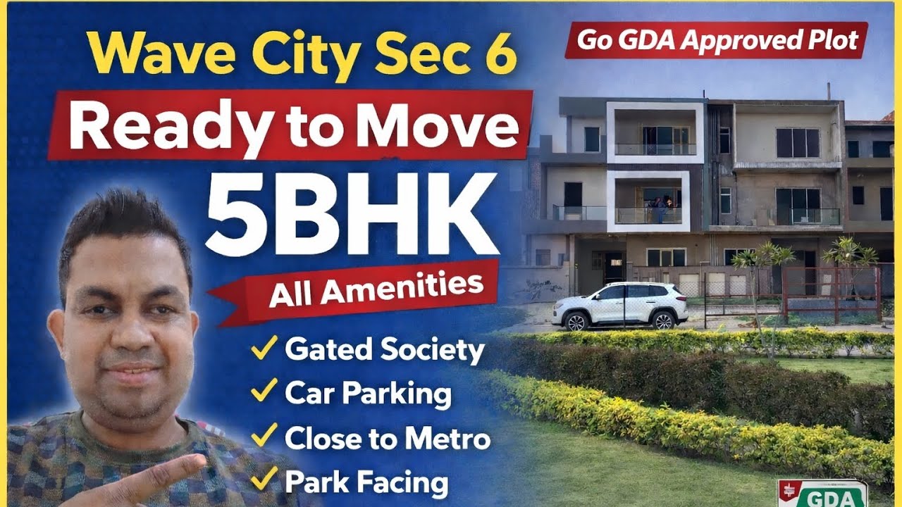 5BHK Luxury Villa At Wave City Sector 6 Ghaziabad | Park Facing | East Facing