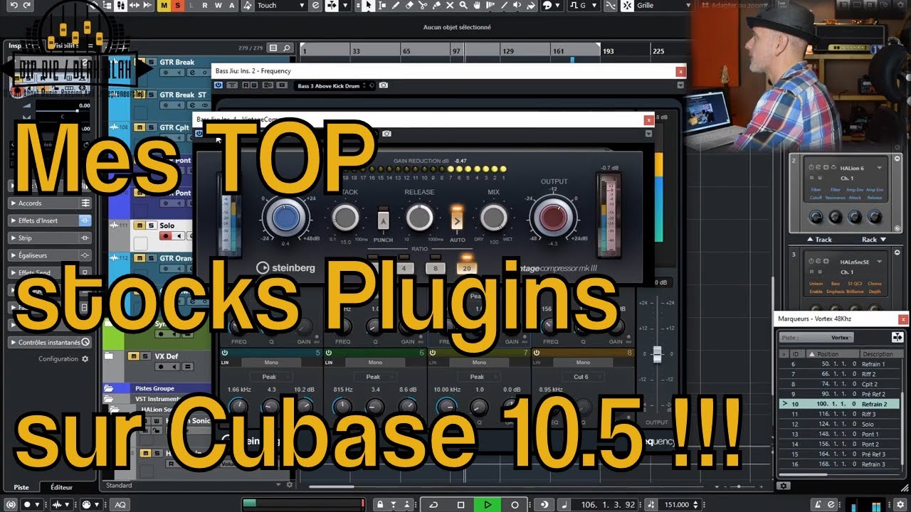 Mes TOP stocks plugins  sur Cubase 10.5