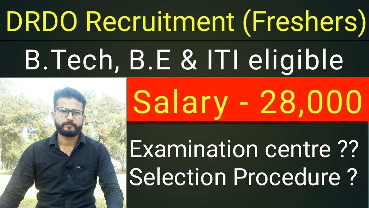 DRDO Recruitment || ITI, B.Tech & B.E ~ All details Hindi || Freshers