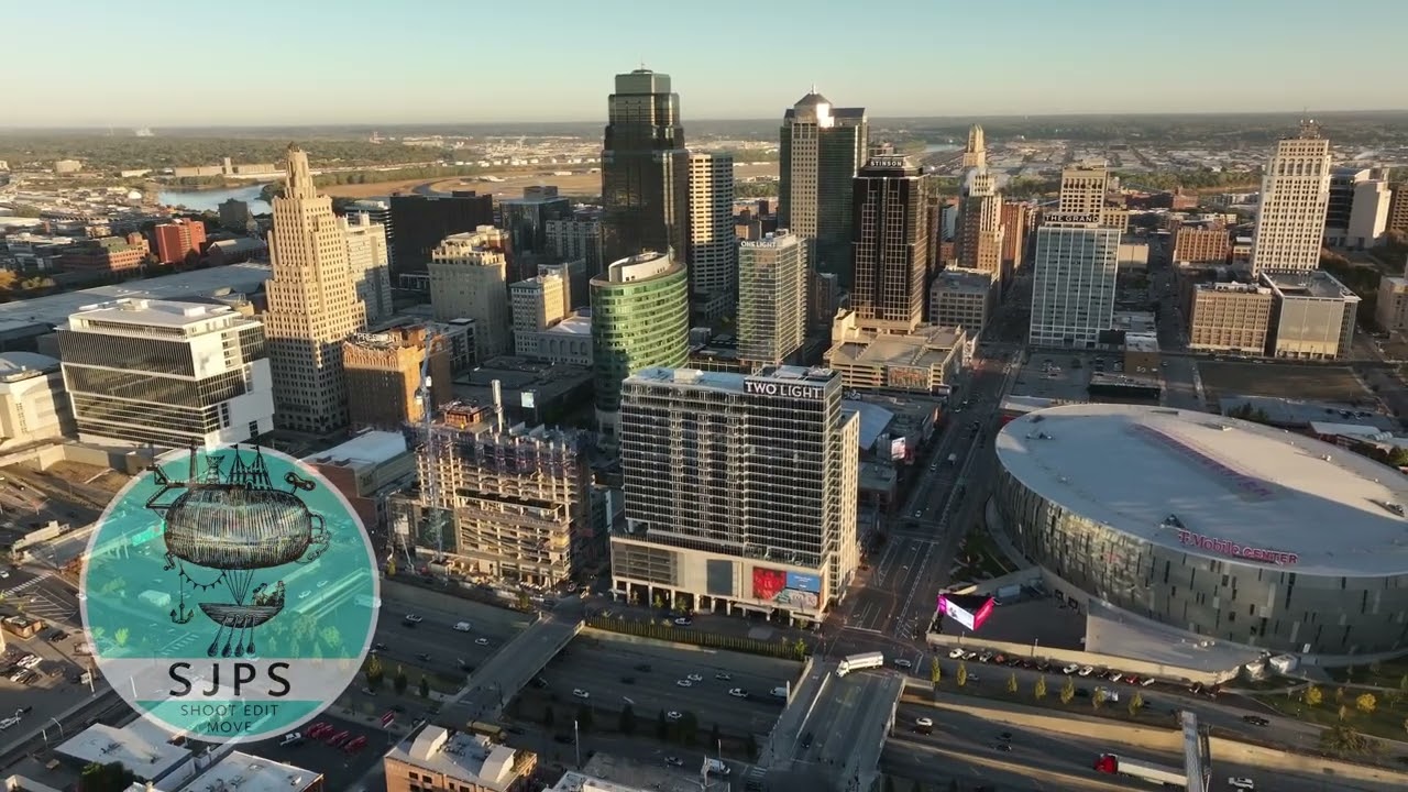 SJPS KC City Drone Stock Aerial Footage