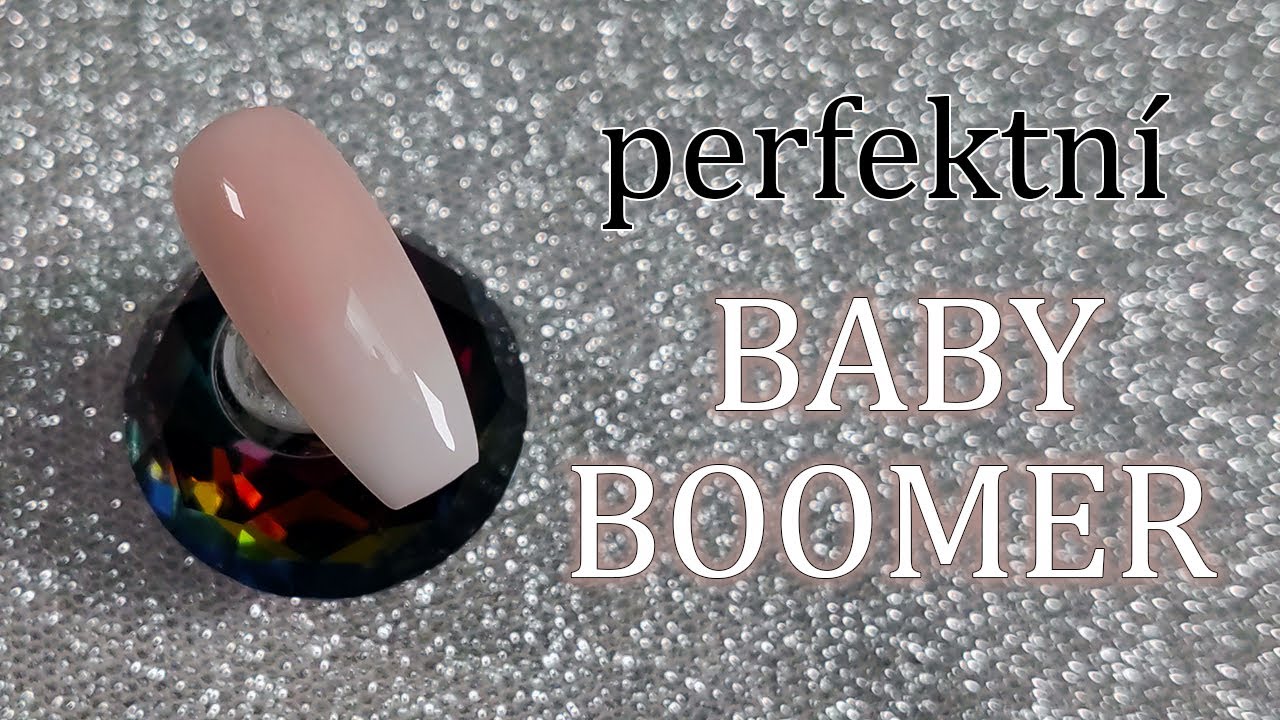 BabyBoomer gellakem a houbičkou | tutoriál ombre || #NailArtAlexandra 💅