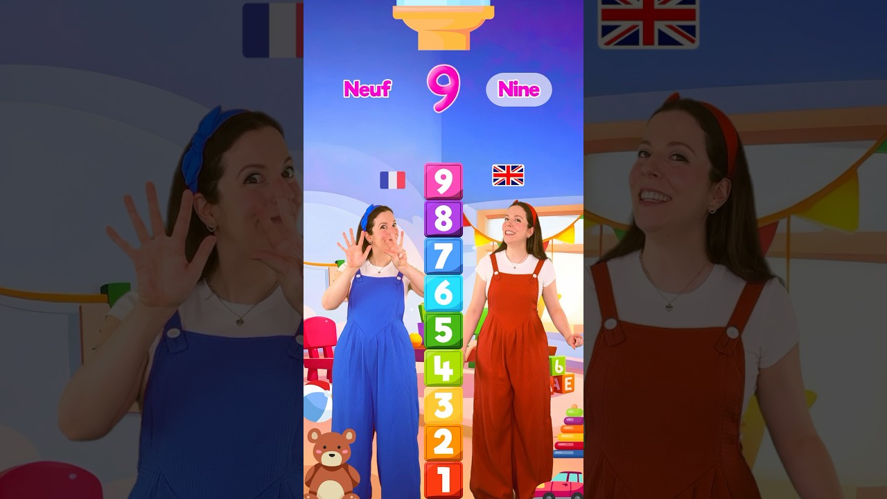 Counting 1 to 10 in french and english 🥰 #numbers #count #learn #kids #french #education #preschool