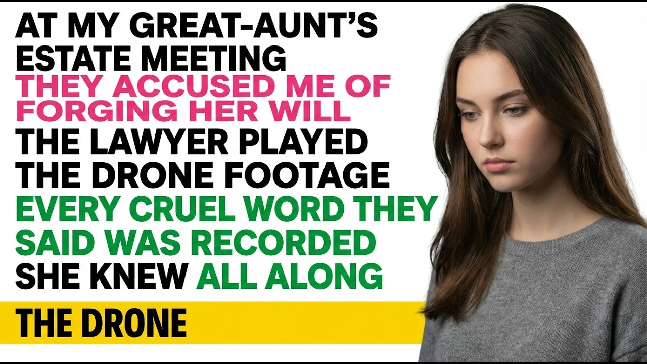 At My Great-Aunt's Estate Meeting, They Accused Me of Forging Her Will — Until the Security Drone..