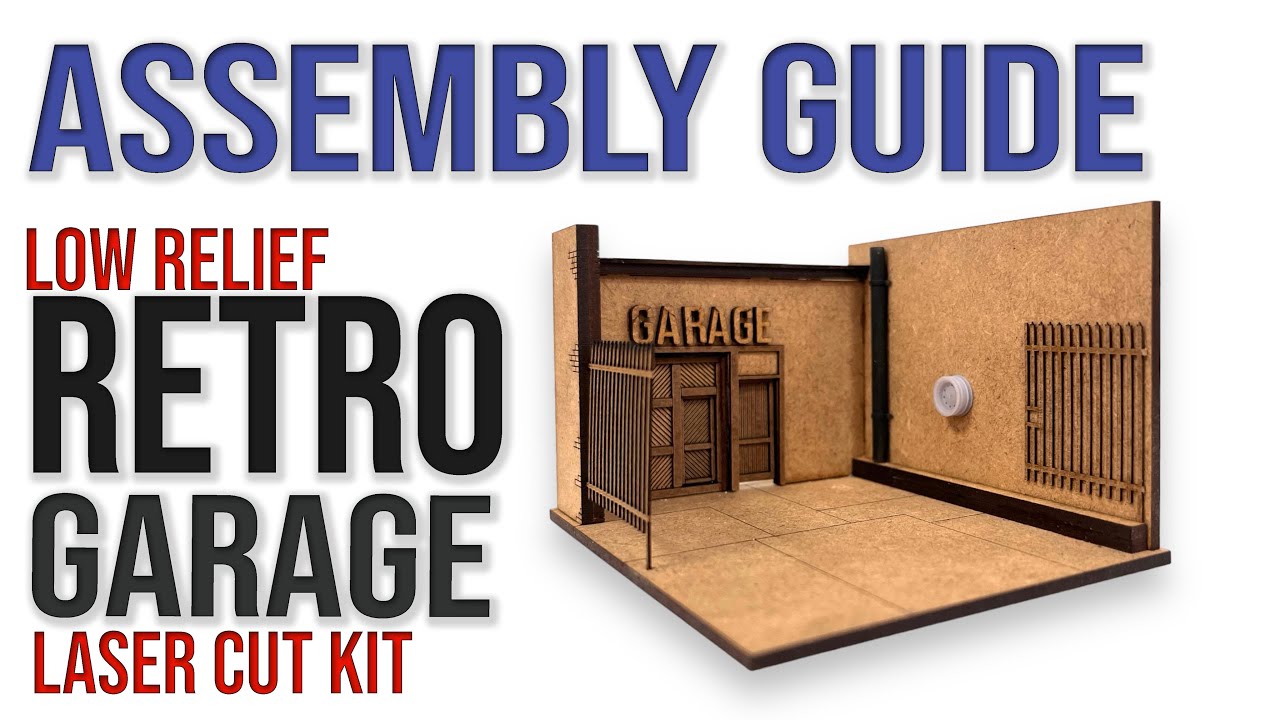Low Relief Retro Garage | Laser Cut Model Railway Kit