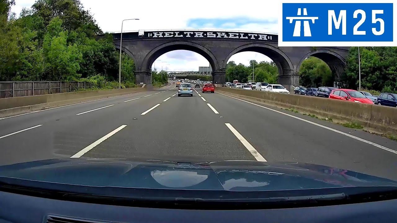 M25 London Orbital Motorway - J16 (Denham M40) to J19 (Watford A41)