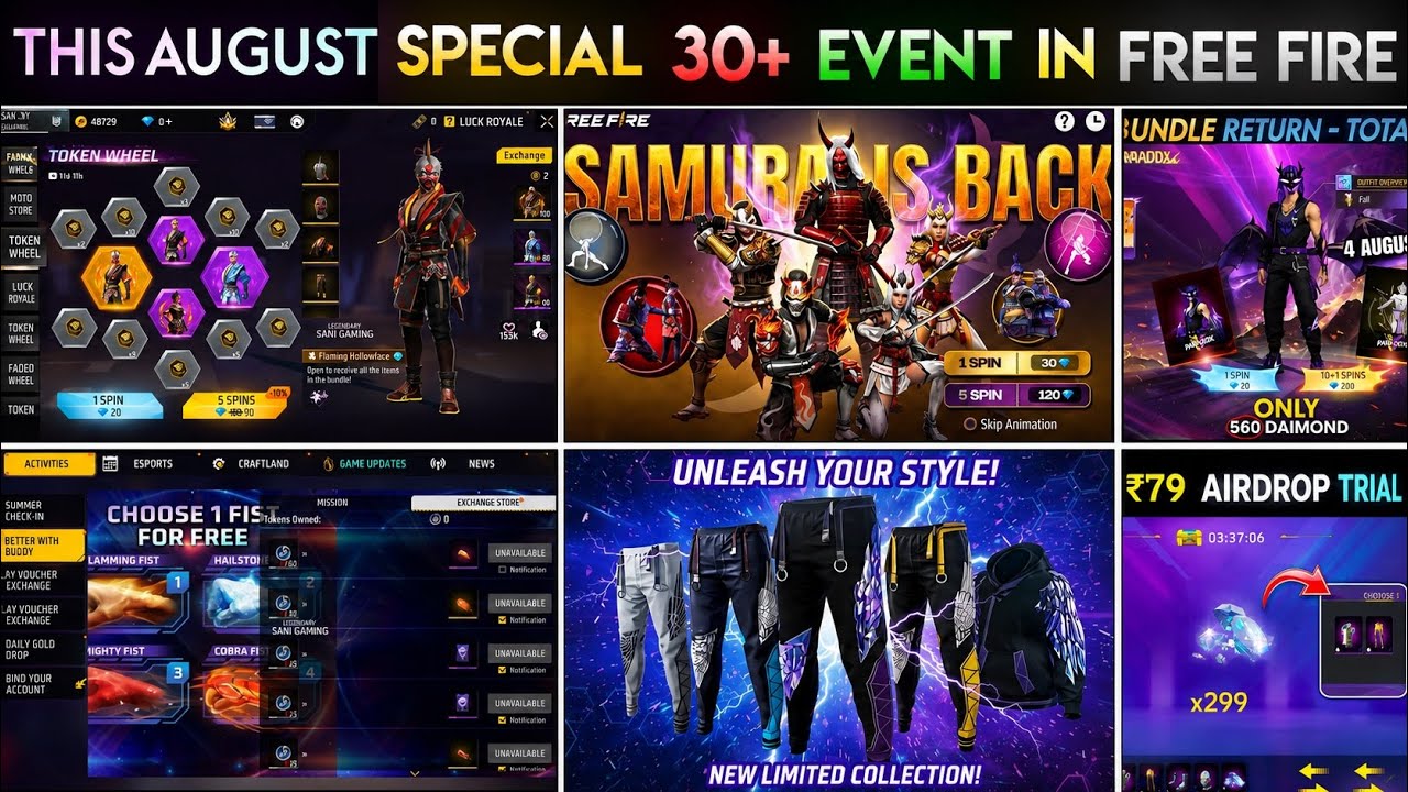 Upcoming Events in Free Fire 🤯🥳| Free Fire New Event | Ff New Event | New Event Ff