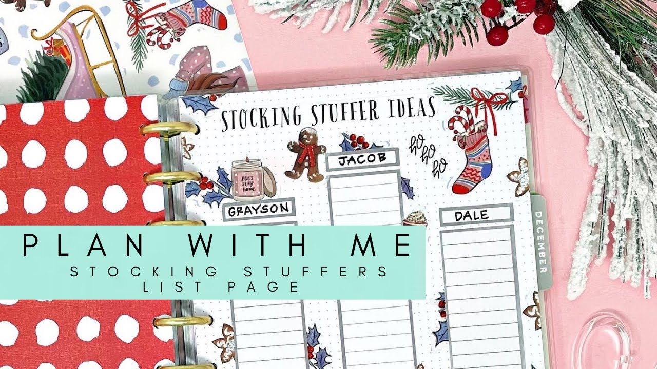 PLAN WITH ME | STOCKING STUFFER LIST PAGE | THE HAPPY PLANNER