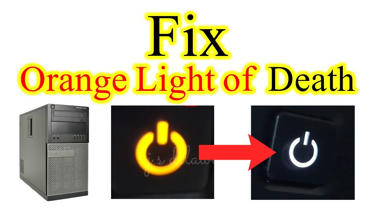 Orange Light on Computer Power Button | Fix Orange light #fixorangelihgt #orangelightissue #computer