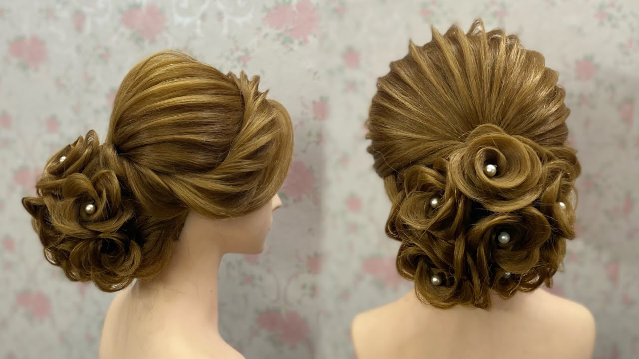 Roses bun hairstyle tutorial | rose bun for wedding | irfan hairstylist