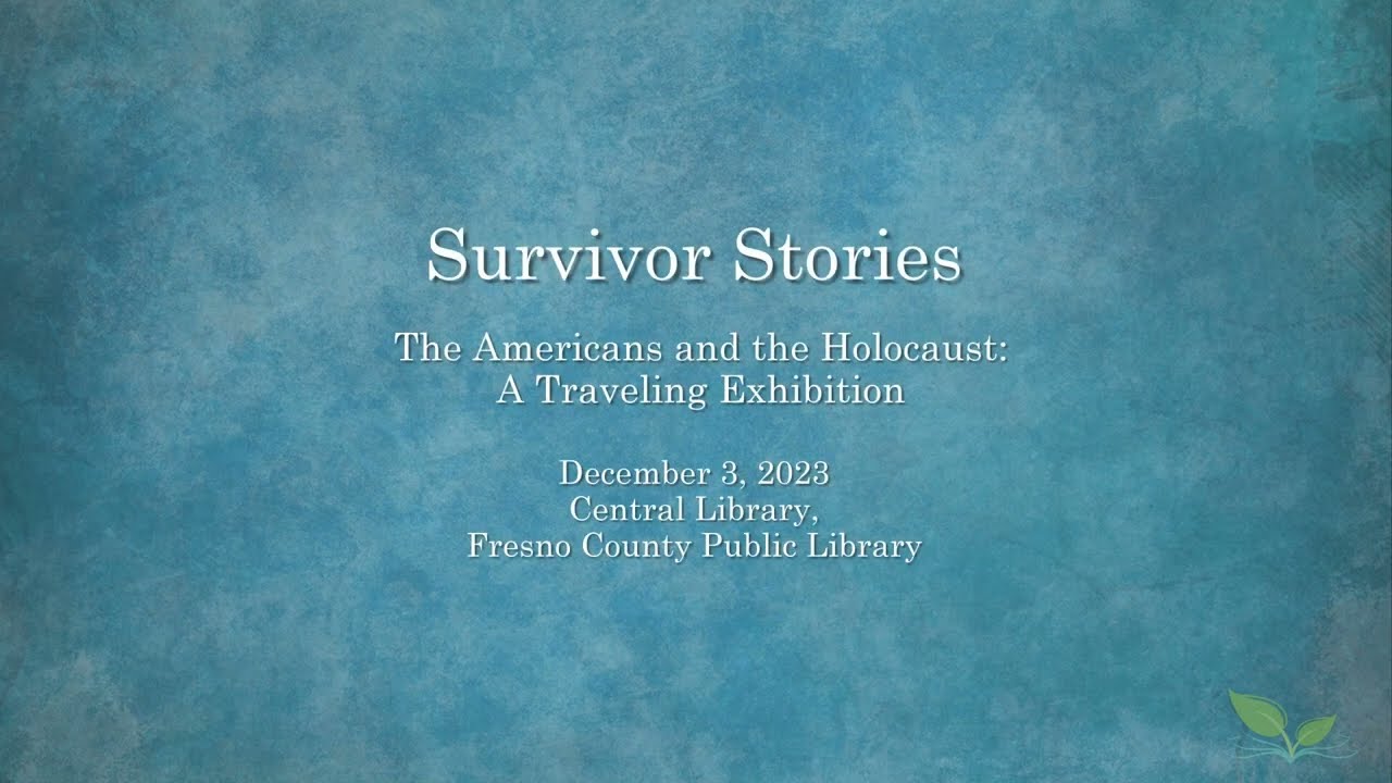The Americans and the Holocaust: A Traveling Exhibit - Survivor Stories December 3, 2023
