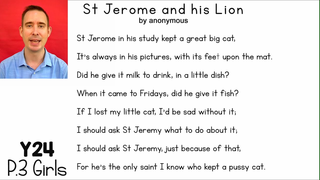 St Jerome and his Lion by Anon - P.3 Girls