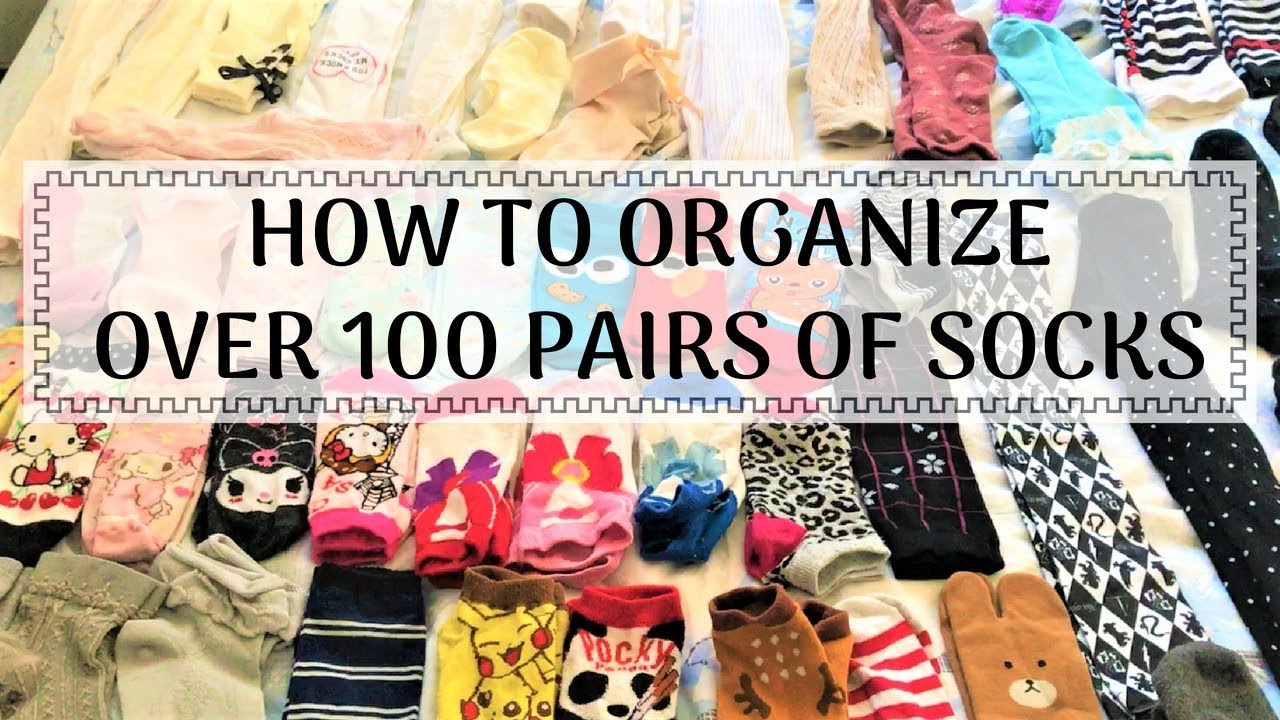How to Organize More than 100 Socks in One Drawer! My Massive Kawaii Sock Collection!