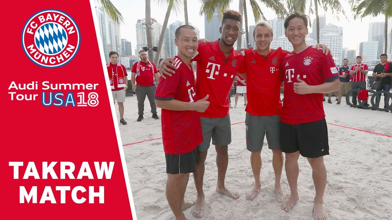 Takraw-Pro-Players vs. Coman & Rafinha - 2v2 Footvolley Match | #AudiFCBtour