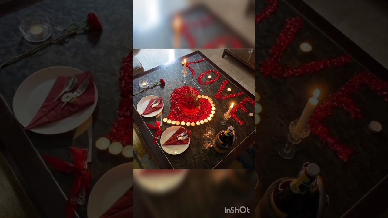 romantic dinner table for valentine day ideas😍😍