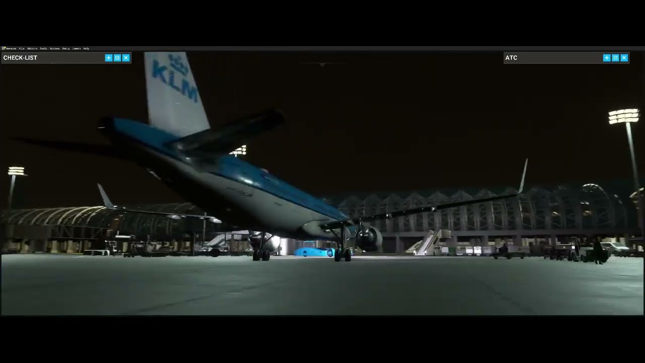 Vol Paris Varsovie de nuit  1080p