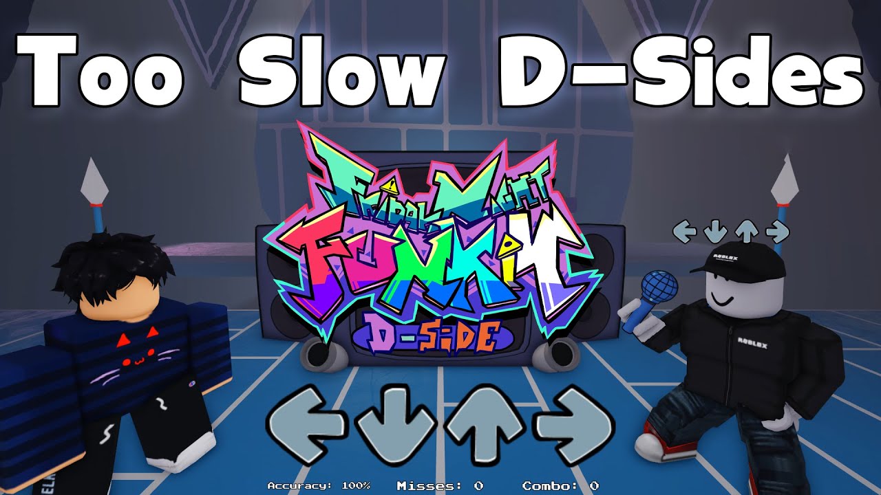 FNF Too Slow D-Sides in Roblox FNF - Full combo 4K 60 FPS
