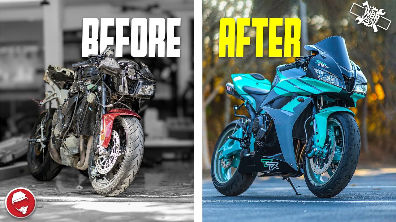 Wrecked Honda CBR 600RR FULL BUILD TIMELAPSE | Under 10 min!!