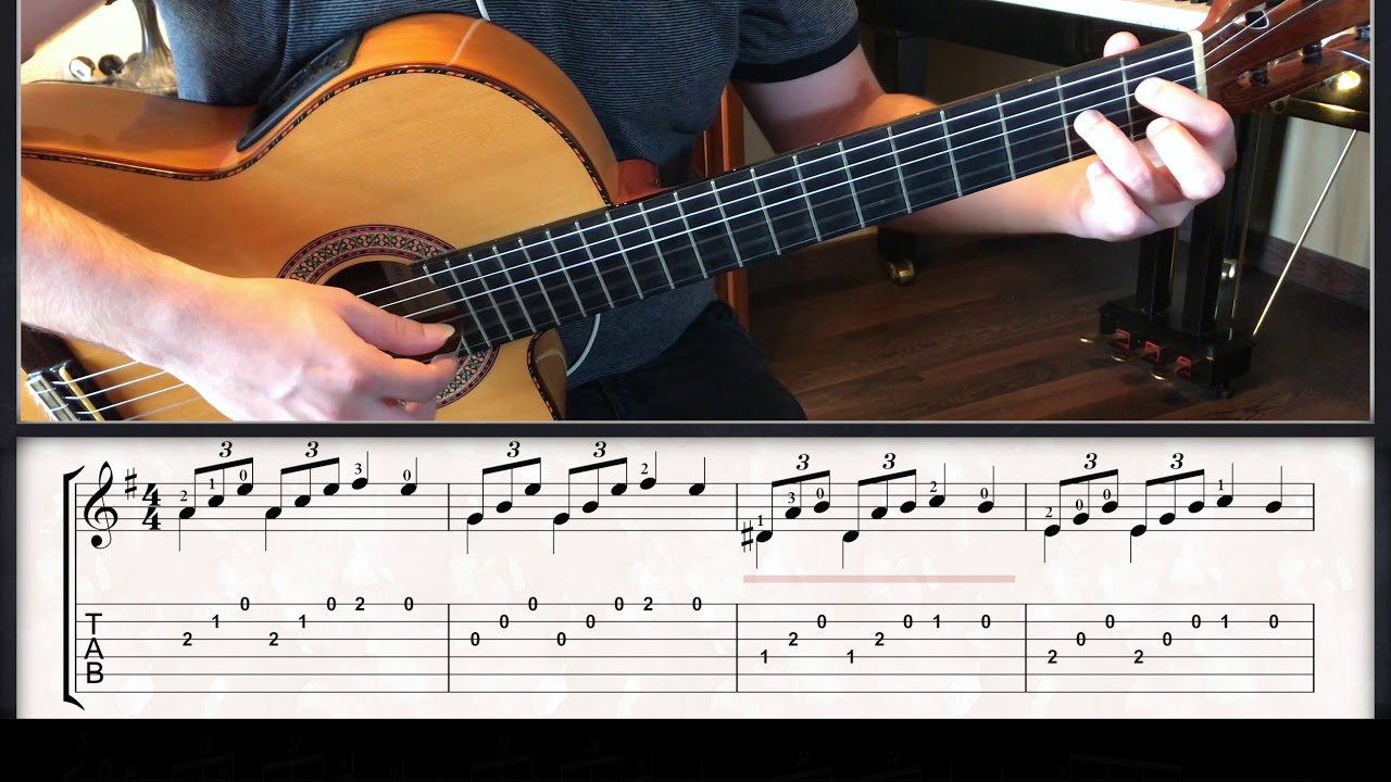 La mome ( Estudio Fácil) partitura y tab / guitarbn