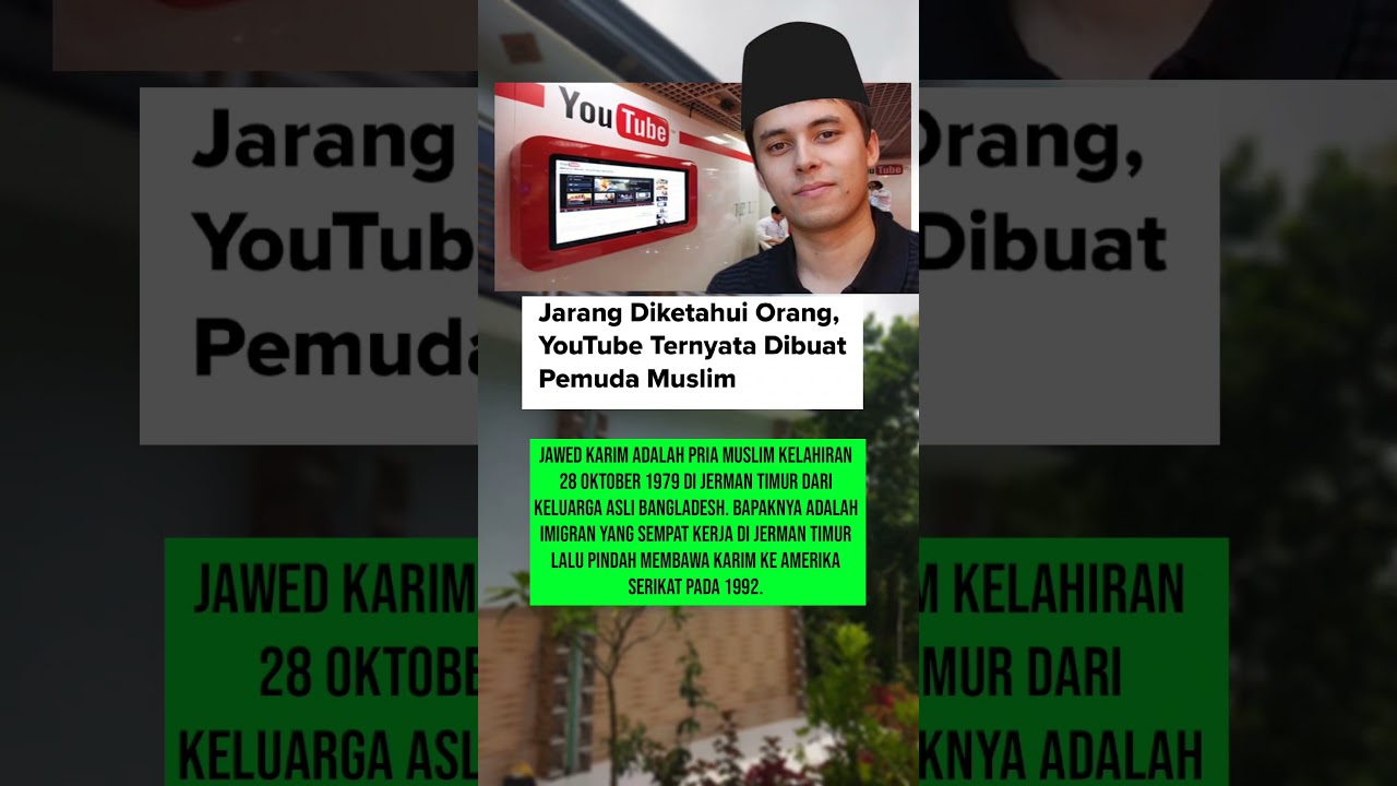 YouTube dibangun oleh pemuda muslim 