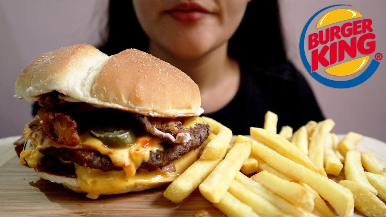 ASMR EATING Burger King Angry King Meal - MUKBANG No Talking | MaltASMR