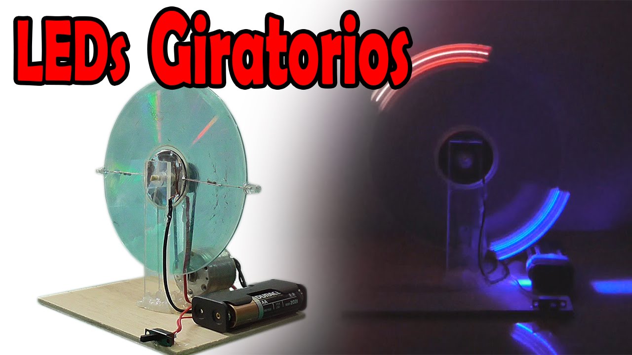 Cómo Hacer LEDs Giratorios (muy fácil de hacer)